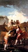 Francisco de goya y Lucientes Fight with a Young Bull oil painting on canvas